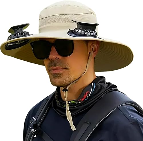 Sombrero con ventilador solar