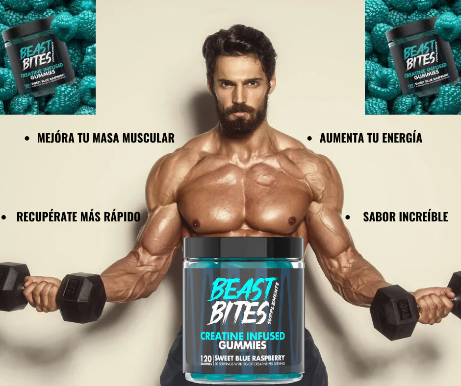 Beast Bites | Creatina en Gomitas (120 unidades)