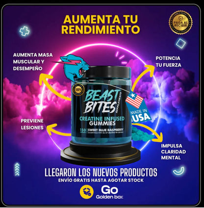 Beast Bites | Creatina en Gomitas (120 unidades)