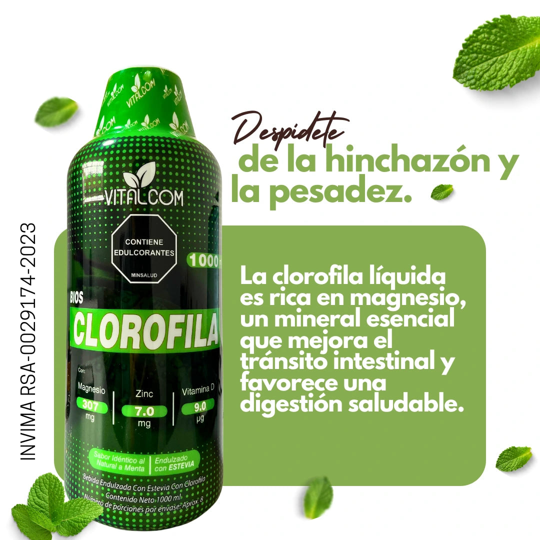 Clorofila Líquida Vitalcom 1000 ml – Más Salud, Más Potente, Más Natural