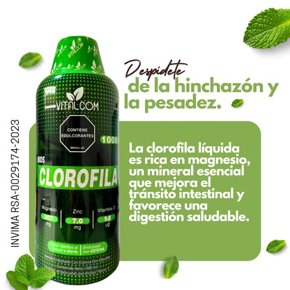 Clorofila Líquida Vitalcom 1000 ml – Más Salud, Más Potente, Más Natural
