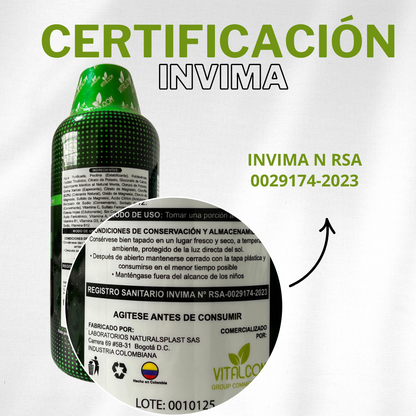 Clorofila Líquida Vitalcom 1000 ml – Más Salud, Más Potente, Más Natural